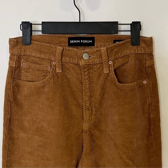 ARITZIA Denim Forum Arlington High Rise Straight Corduroy Pants Caramel Tan 27 - Picture 7 of 7